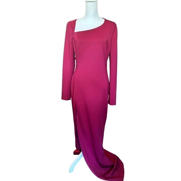 BLACK Halo Akasha Gown Asymmetrical Neckline - Picture 3 of 10